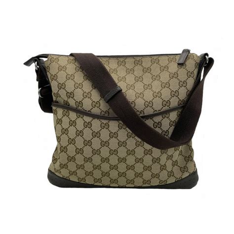 グッチ(GUCCI) キャンバス ショルダーバッグ 